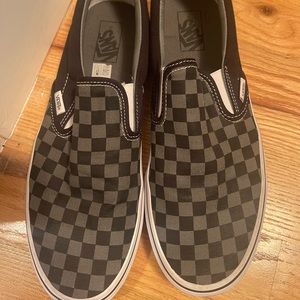 Mens Black Checkered Vans 11.5